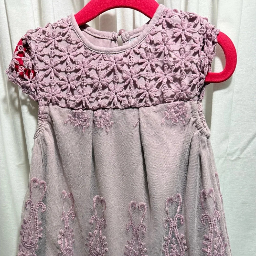 Presley Couture girls' Lavender Lace Bodice Party Dress